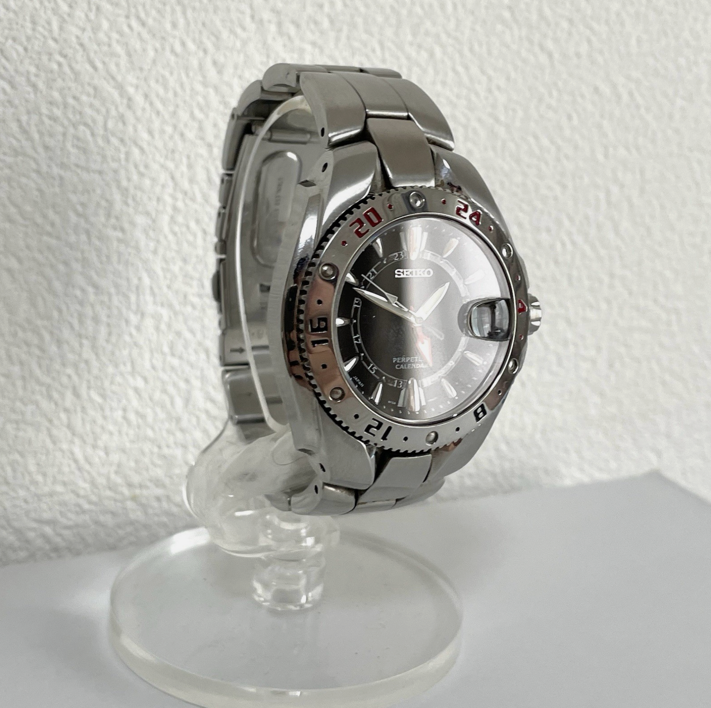 Seiko GMT Vintage 2000's Perpetual Calendar Mens Quartz Watch