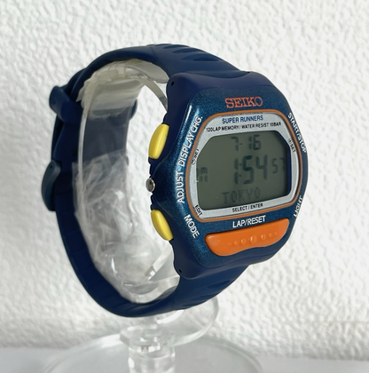 Seiko Super Runners S650-4000 Digital Watch (Blue)