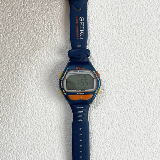 Seiko Super Runners S650-4000 Digital Watch (Blue)