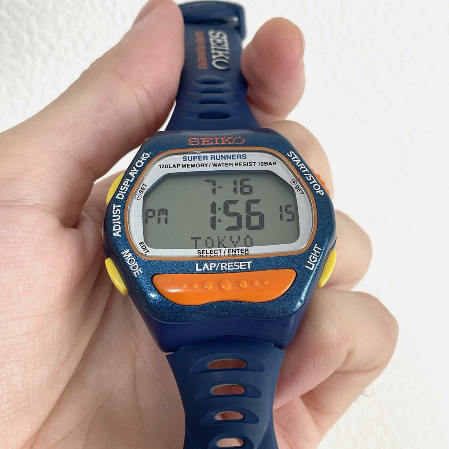 Seiko Super Runners S650-4000 Digital Watch (Blue)