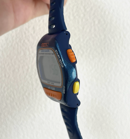 Seiko Super Runners S650-4000 Digital Watch (Blue)