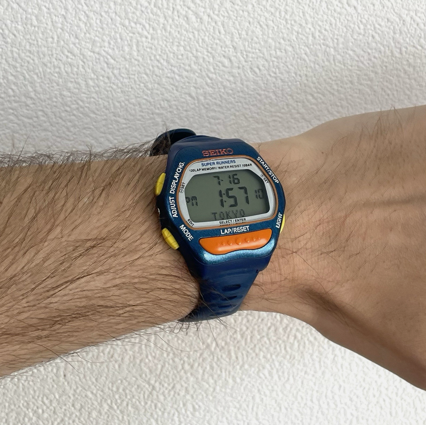 Seiko Super Runners S650-4000 Digital Watch (Blue)