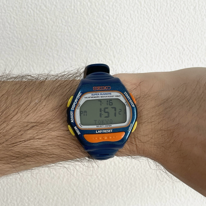 Seiko Super Runners S650-4000 Digital Watch (Blue)