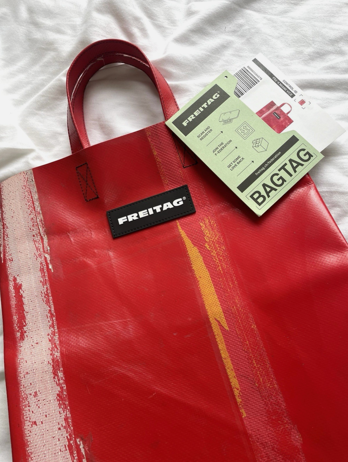 Freitag Miami Vice F52 Red Tote Hand Bag Shopper