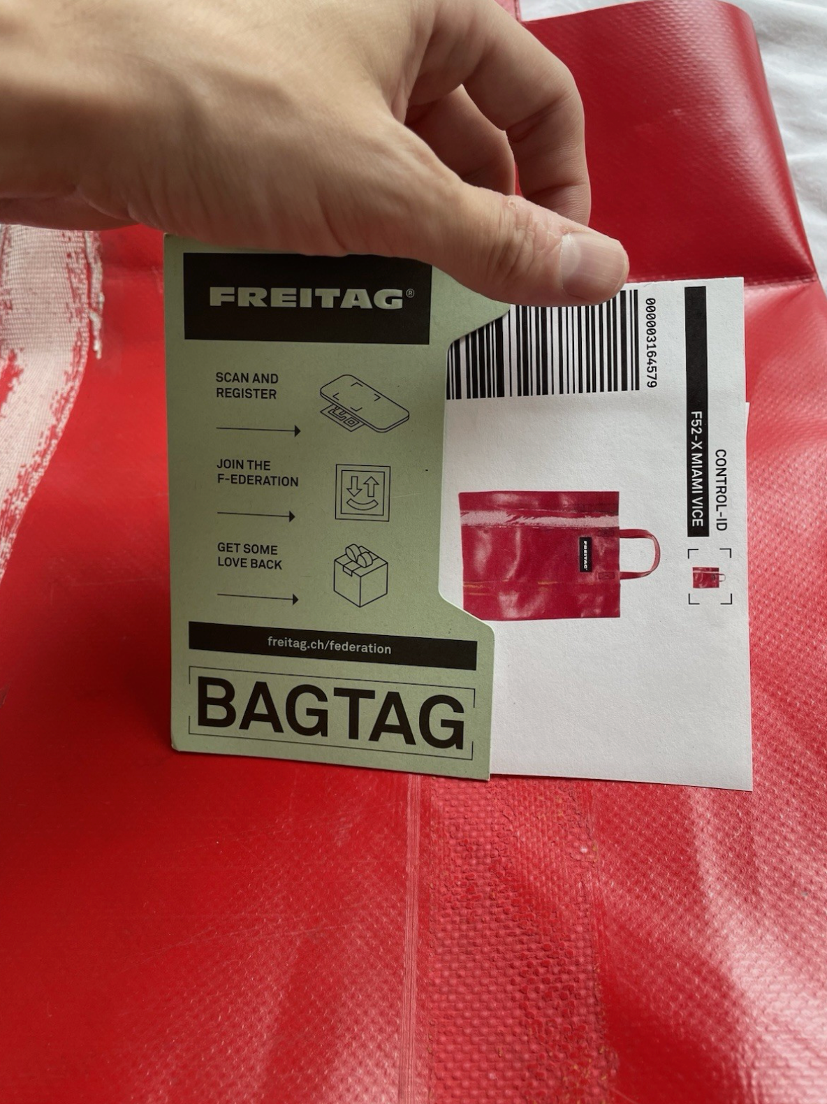 Freitag Miami Vice F52 Red Tote Hand Bag Shopper