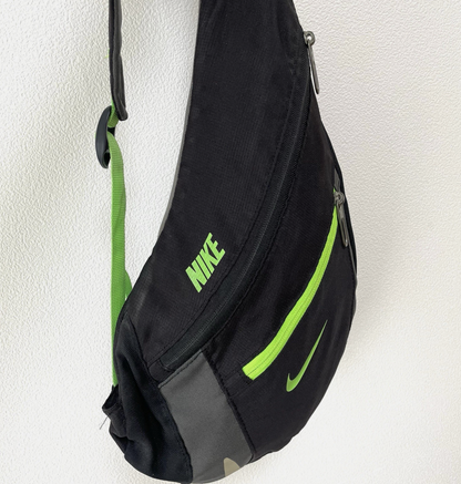Nike Vintage 00's Crossbody Sling Bag Neon Green Swoosh Backpack