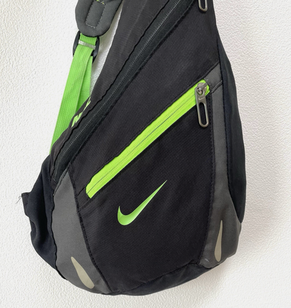 Nike Vintage 00's Crossbody Sling Bag Neon Green Swoosh Backpack