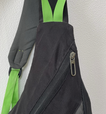Nike Vintage 00's Crossbody Sling Bag Neon Green Swoosh Backpack