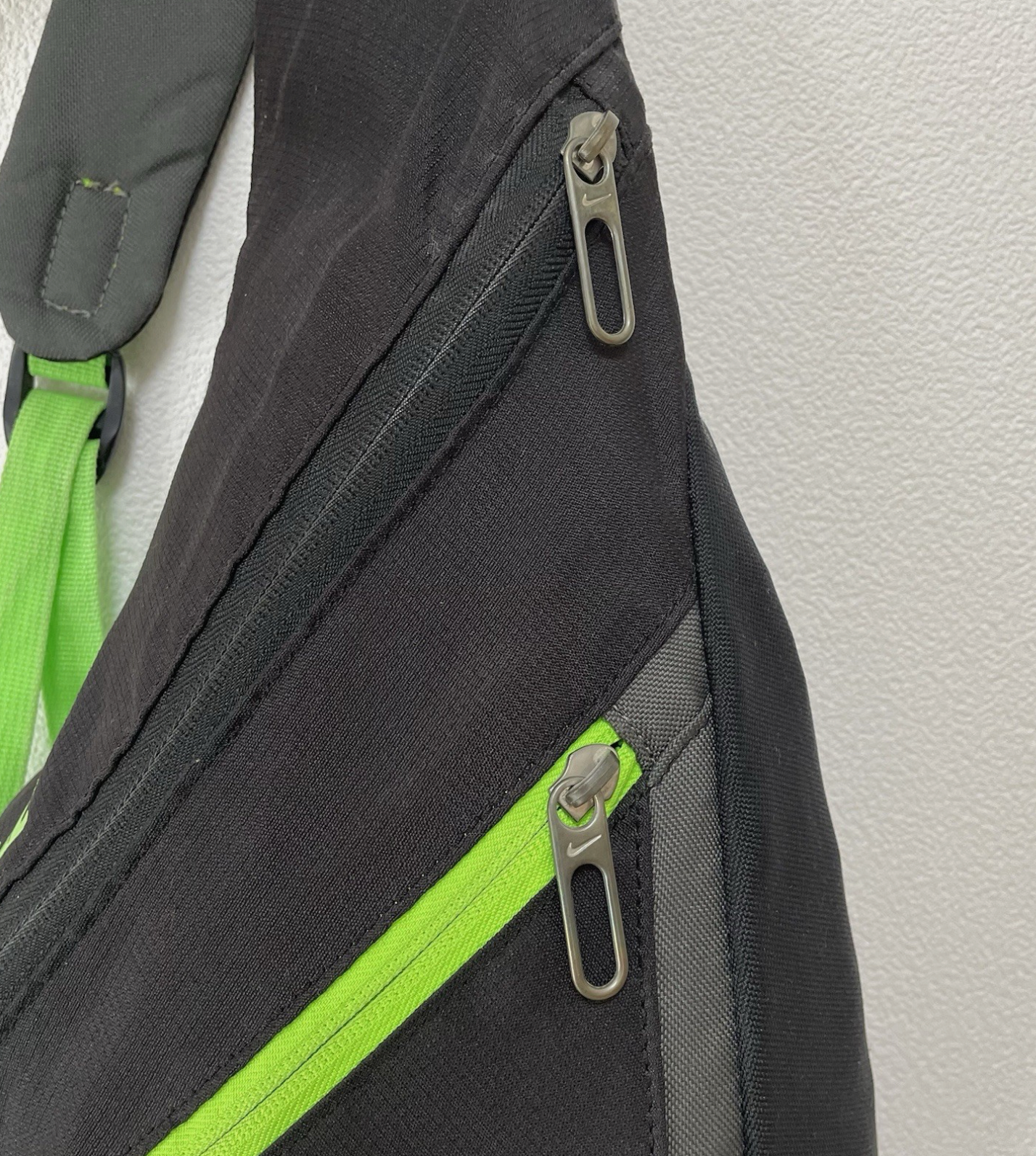 Nike Vintage 00's Crossbody Sling Bag Neon Green Swoosh Backpack
