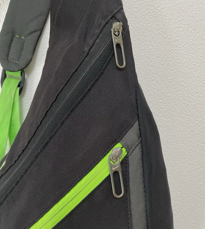 Nike Vintage 00's Crossbody Sling Bag Neon Green Swoosh Backpack