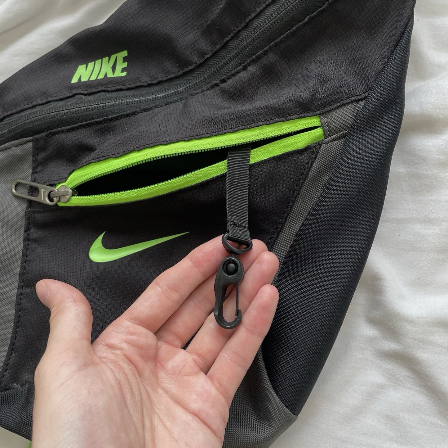 Nike Vintage 00's Crossbody Sling Bag Neon Green Swoosh Backpack