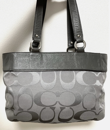 Coach Vintage 00's Handbag Grey Canvas Shoulder Tote