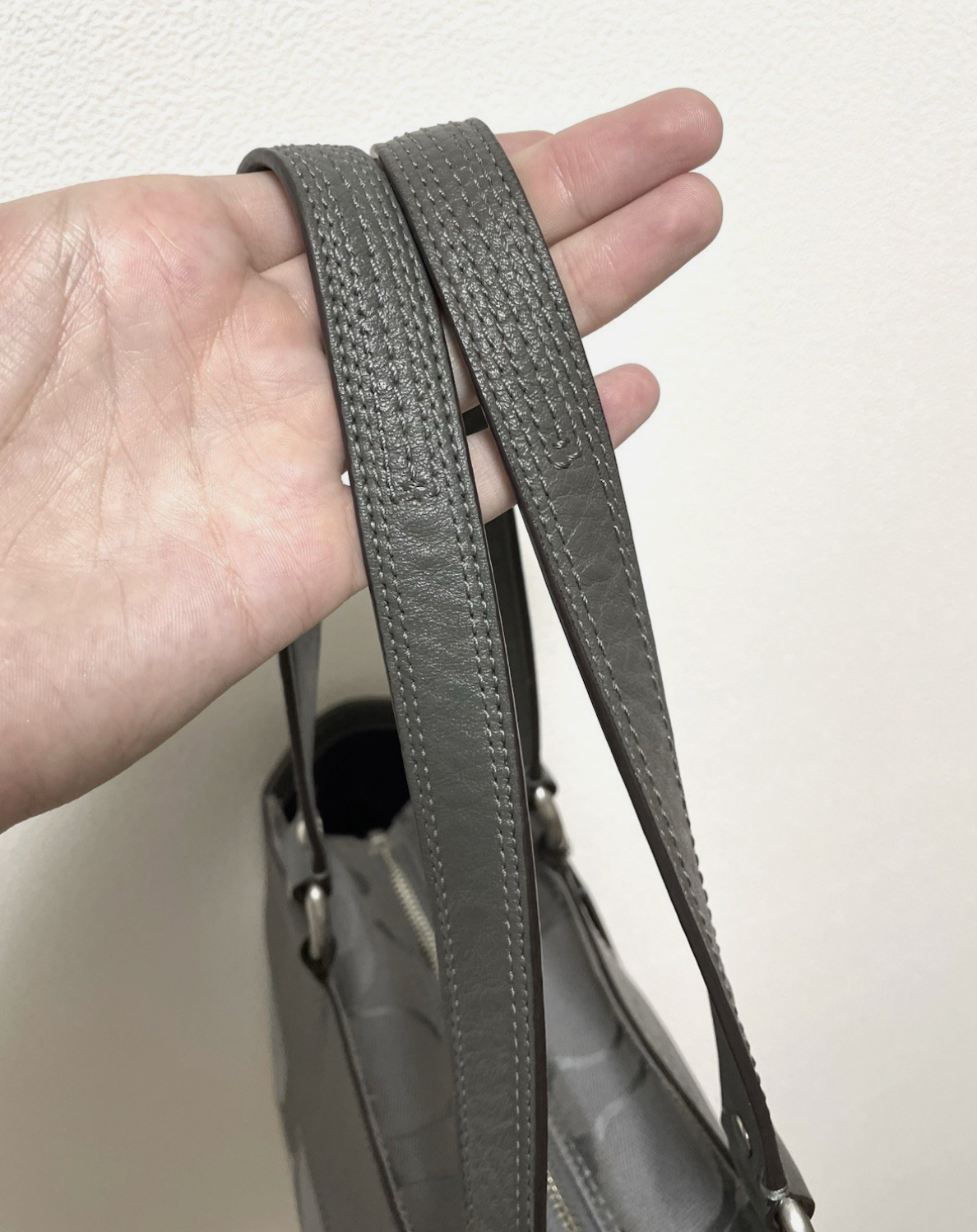 Coach Vintage 00's Handbag Grey Canvas Shoulder Tote