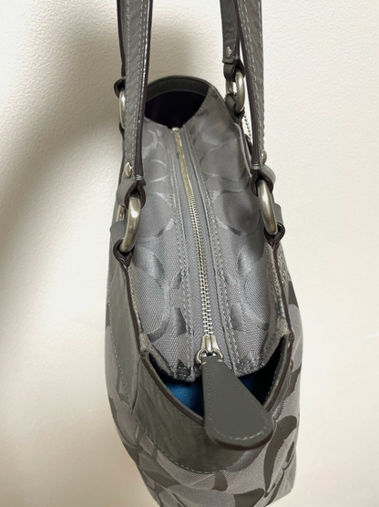 Coach Vintage 00's Handbag Grey Canvas Shoulder Tote