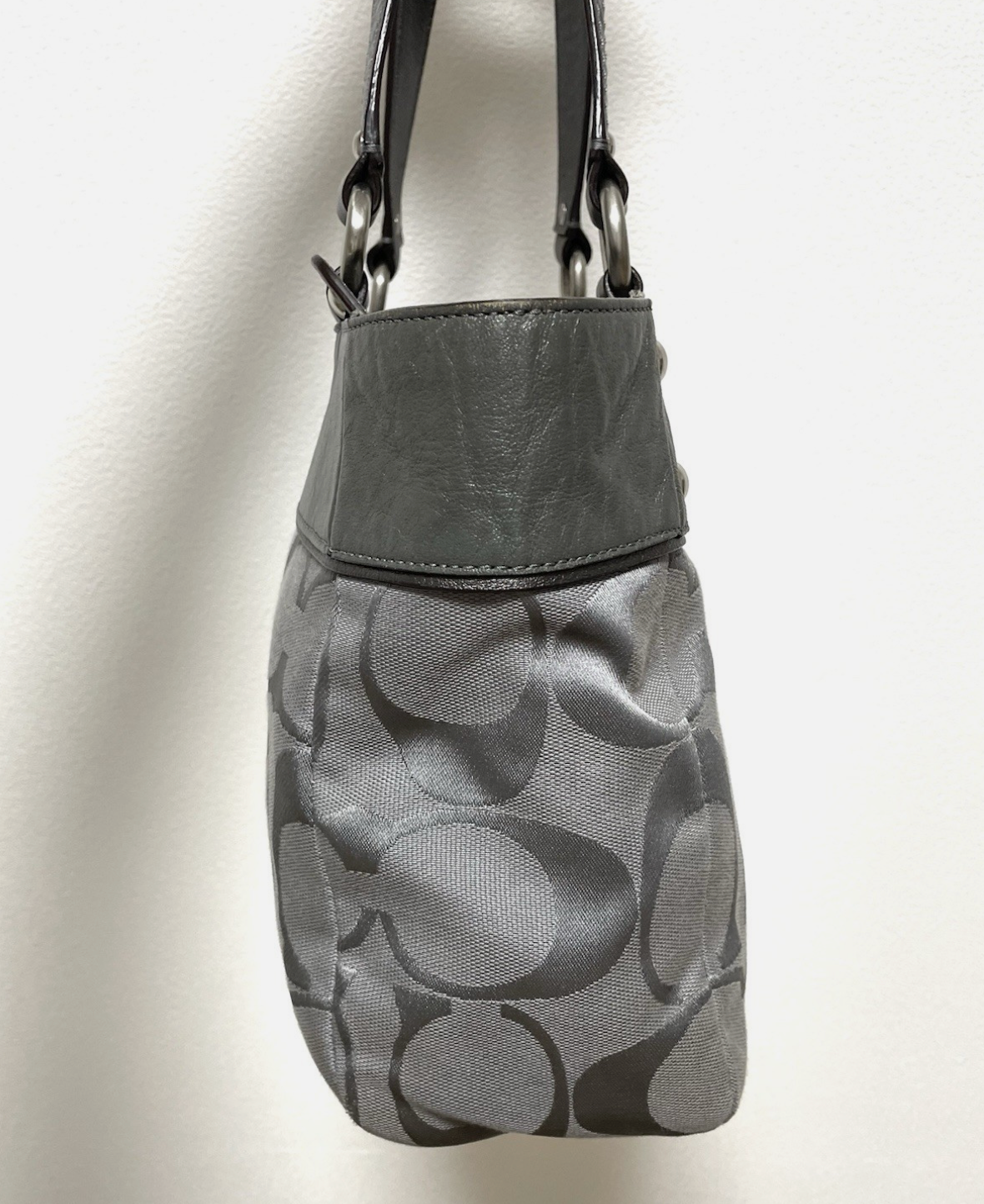 Coach Vintage 00's Handbag Grey Canvas Shoulder Tote