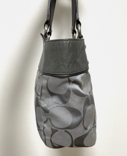 Coach Vintage 00's Handbag Grey Canvas Shoulder Tote