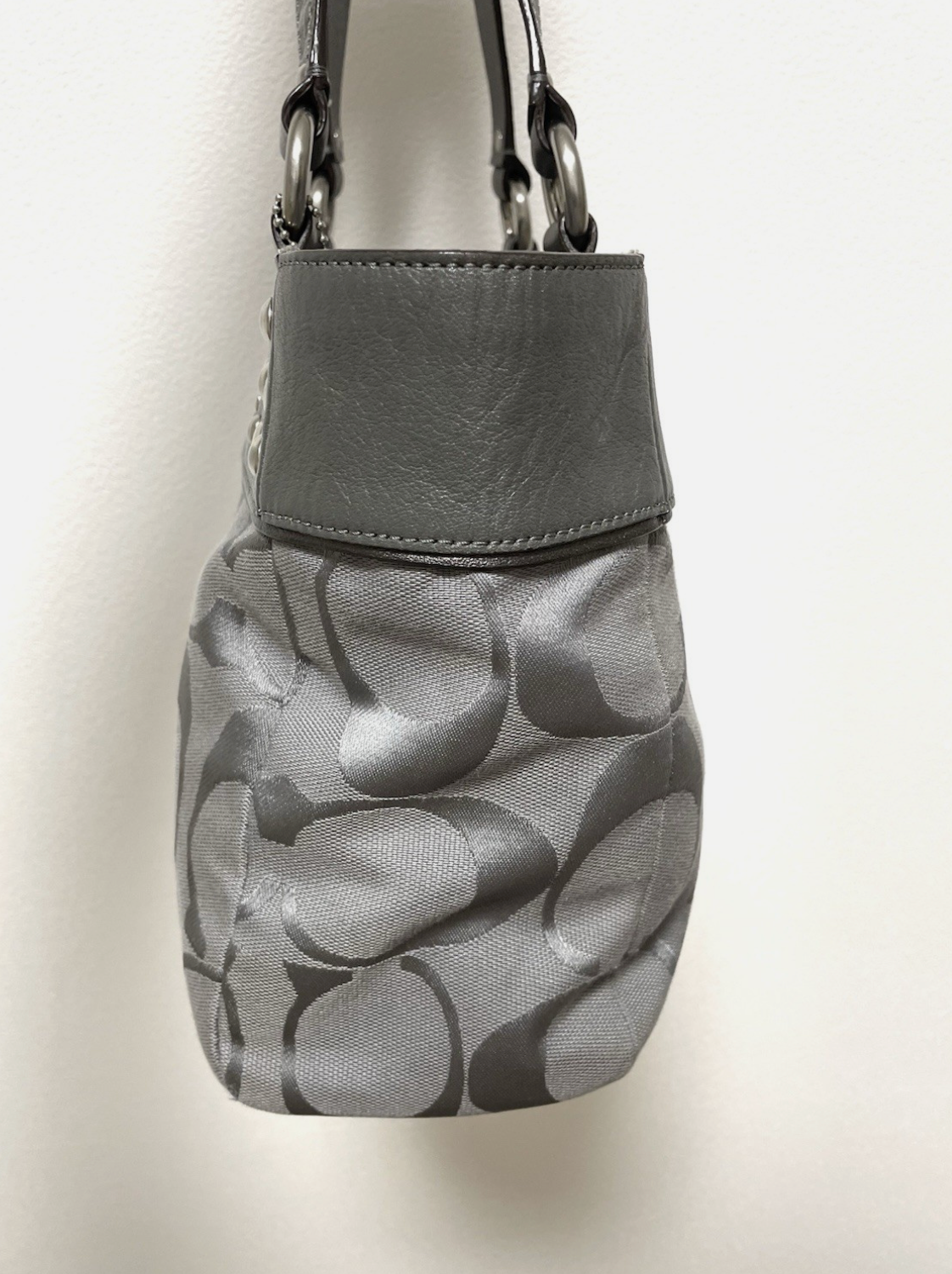 Coach Vintage 00's Handbag Grey Canvas Shoulder Tote