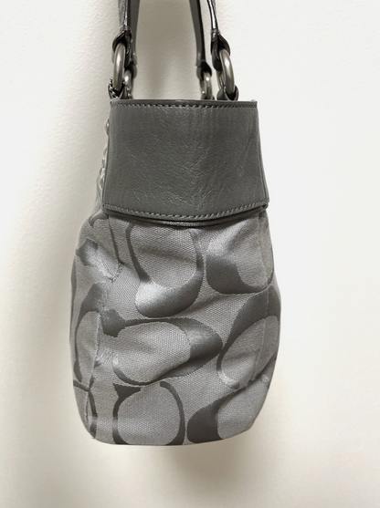 Coach Vintage 00's Handbag Grey Canvas Shoulder Tote