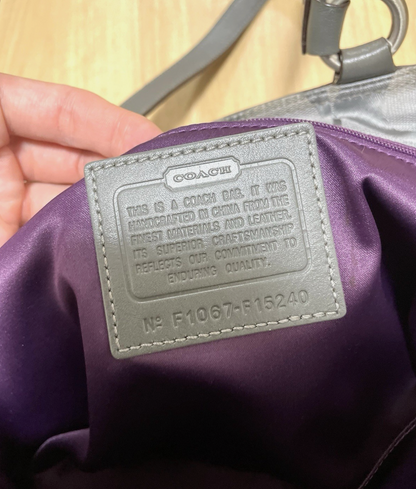 Coach Vintage 00's Handbag Grey Canvas Shoulder Tote