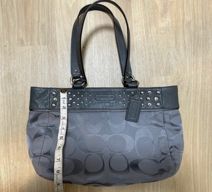 Coach Vintage 00's Handbag Grey Canvas Shoulder Tote