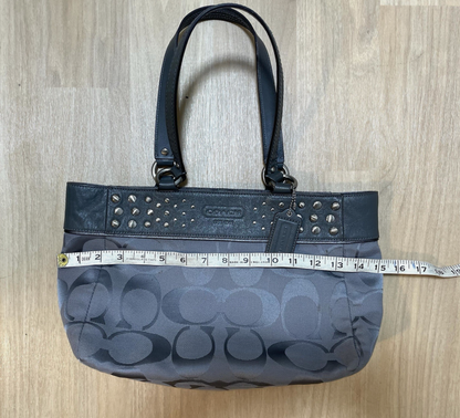 Coach Vintage 00's Handbag Grey Canvas Shoulder Tote