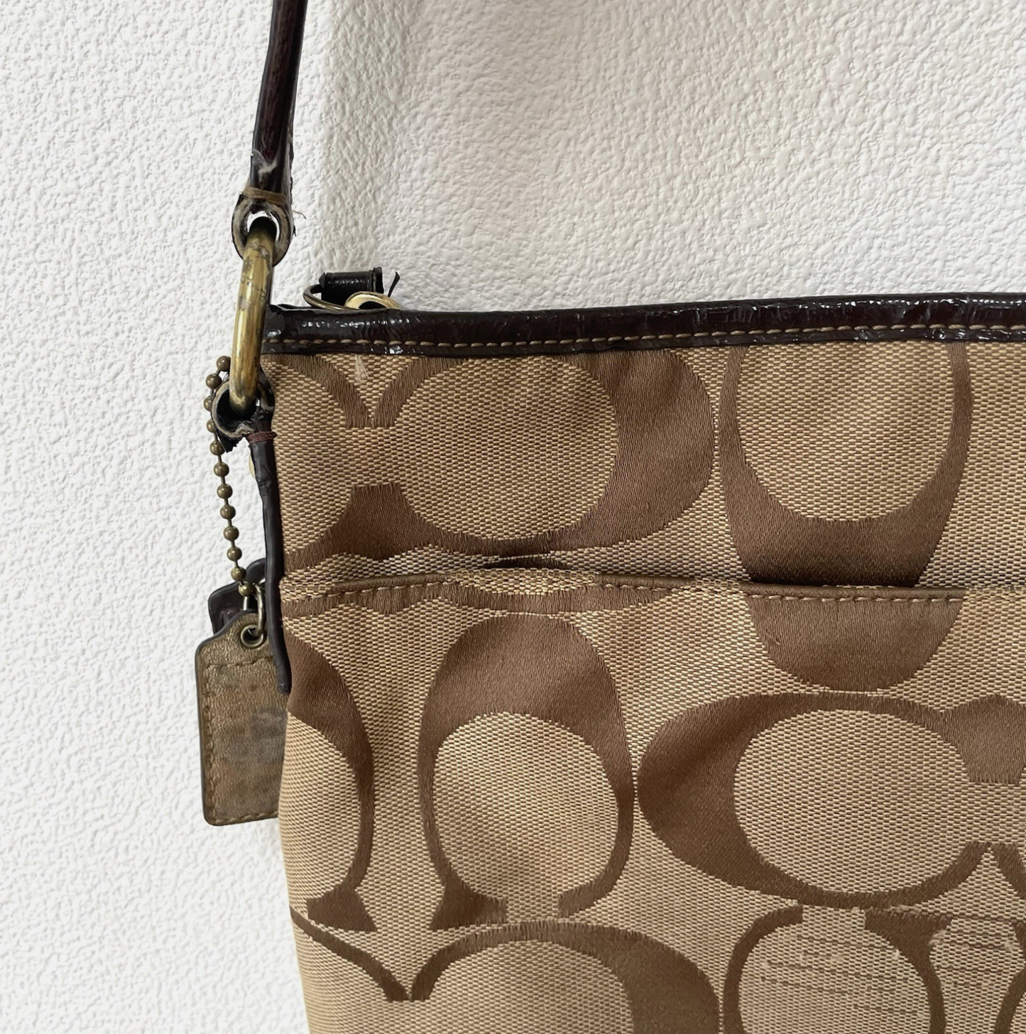 Coach Vintage F21905 Canvas Crossbody Shoulder Bag