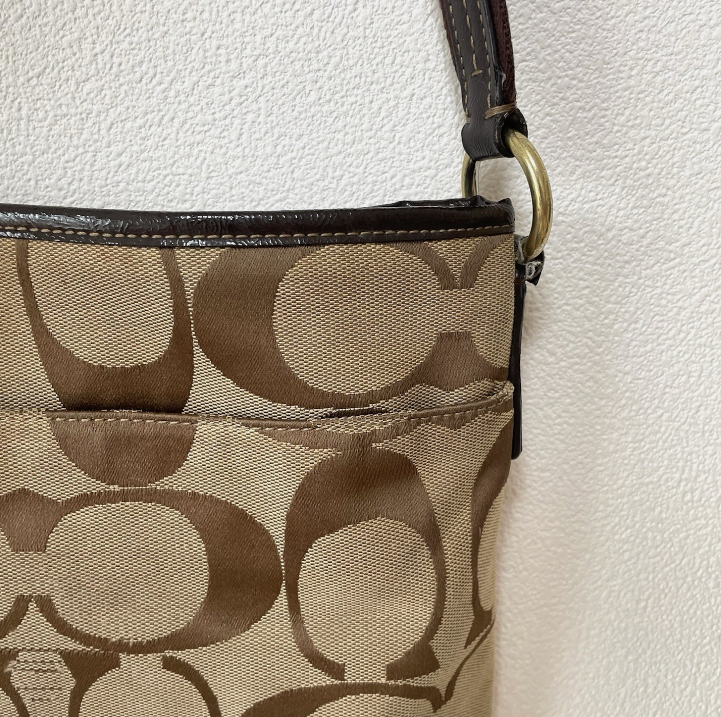 Coach Vintage F21905 Canvas Crossbody Shoulder Bag