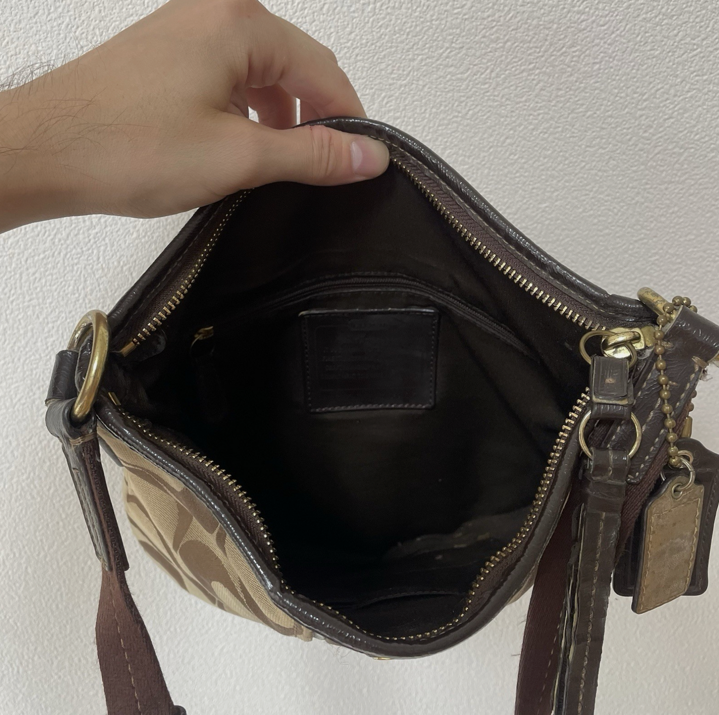 Coach Vintage F21905 Canvas Crossbody Shoulder Bag