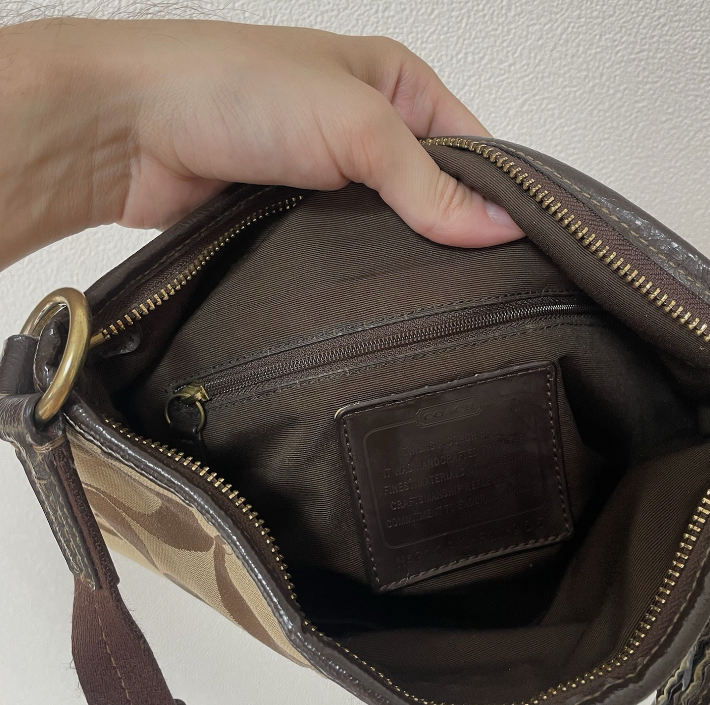 Coach Vintage F21905 Canvas Crossbody Shoulder Bag