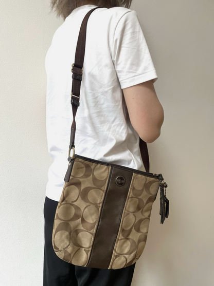 Coach Vintage F21905 Canvas Crossbody Shoulder Bag