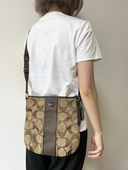 Coach Vintage F21905 Canvas Crossbody Shoulder Bag