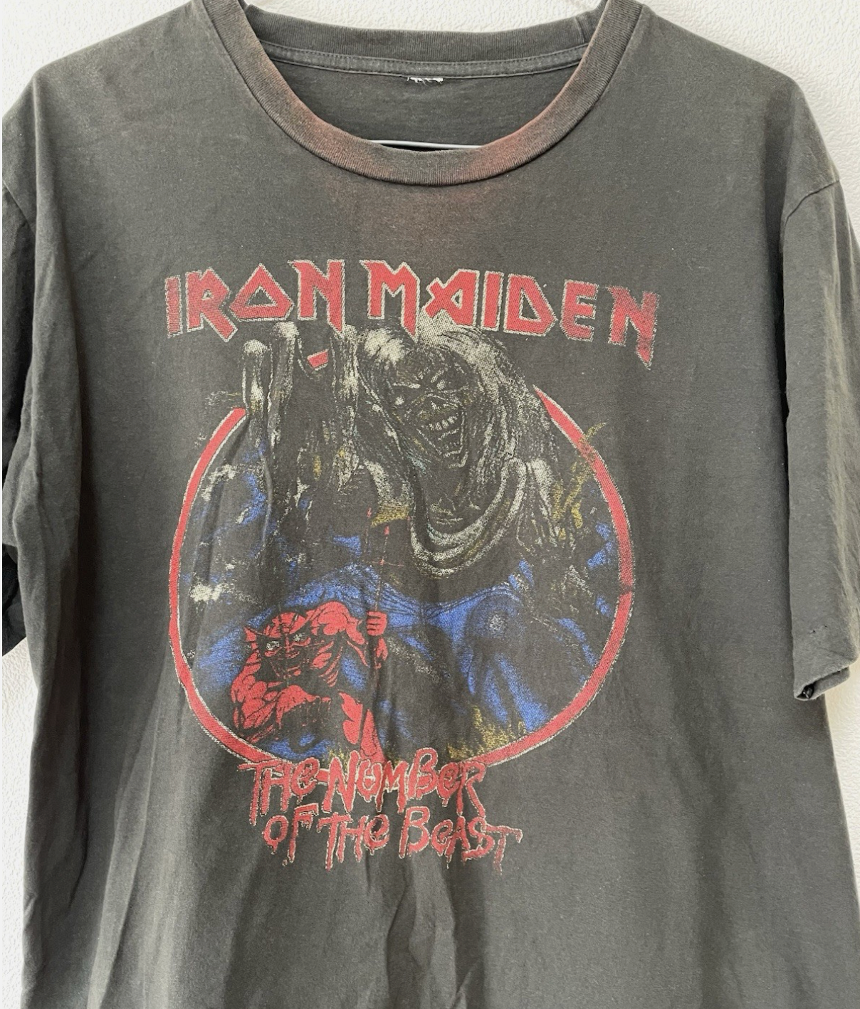 Iron Maiden The Number Of The Beast Vintage T-Shirt Mens L