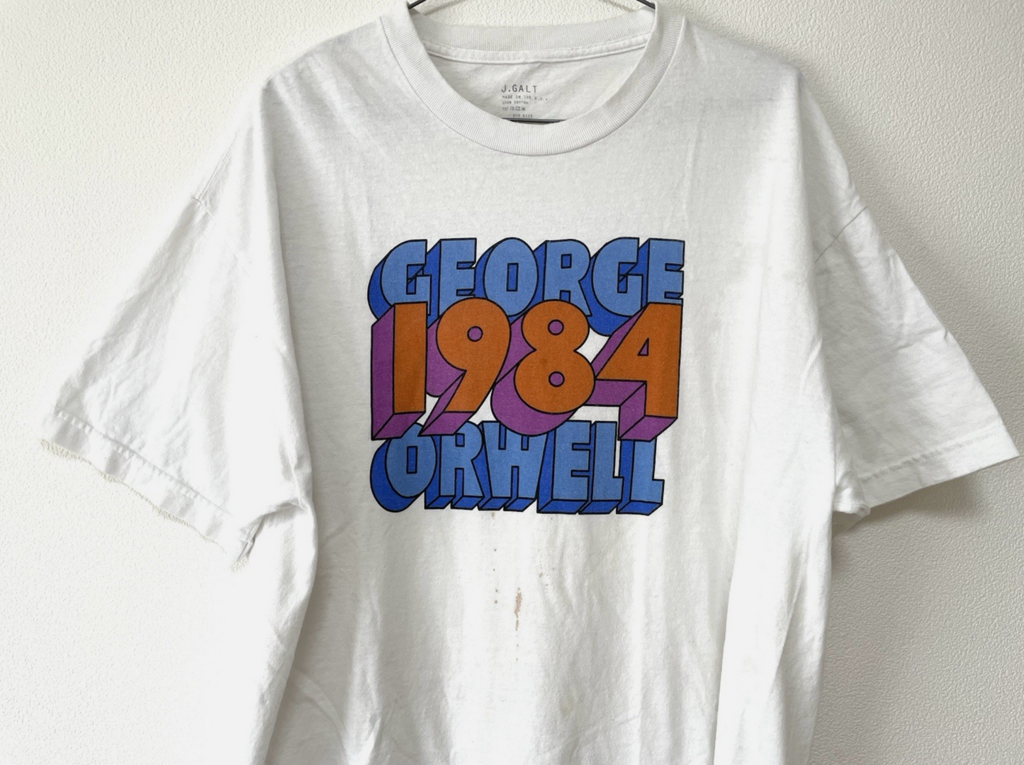 J. ガルト ジョージ・オーウェル 1984 ヴィンテージ Tシャツ メンズ XL