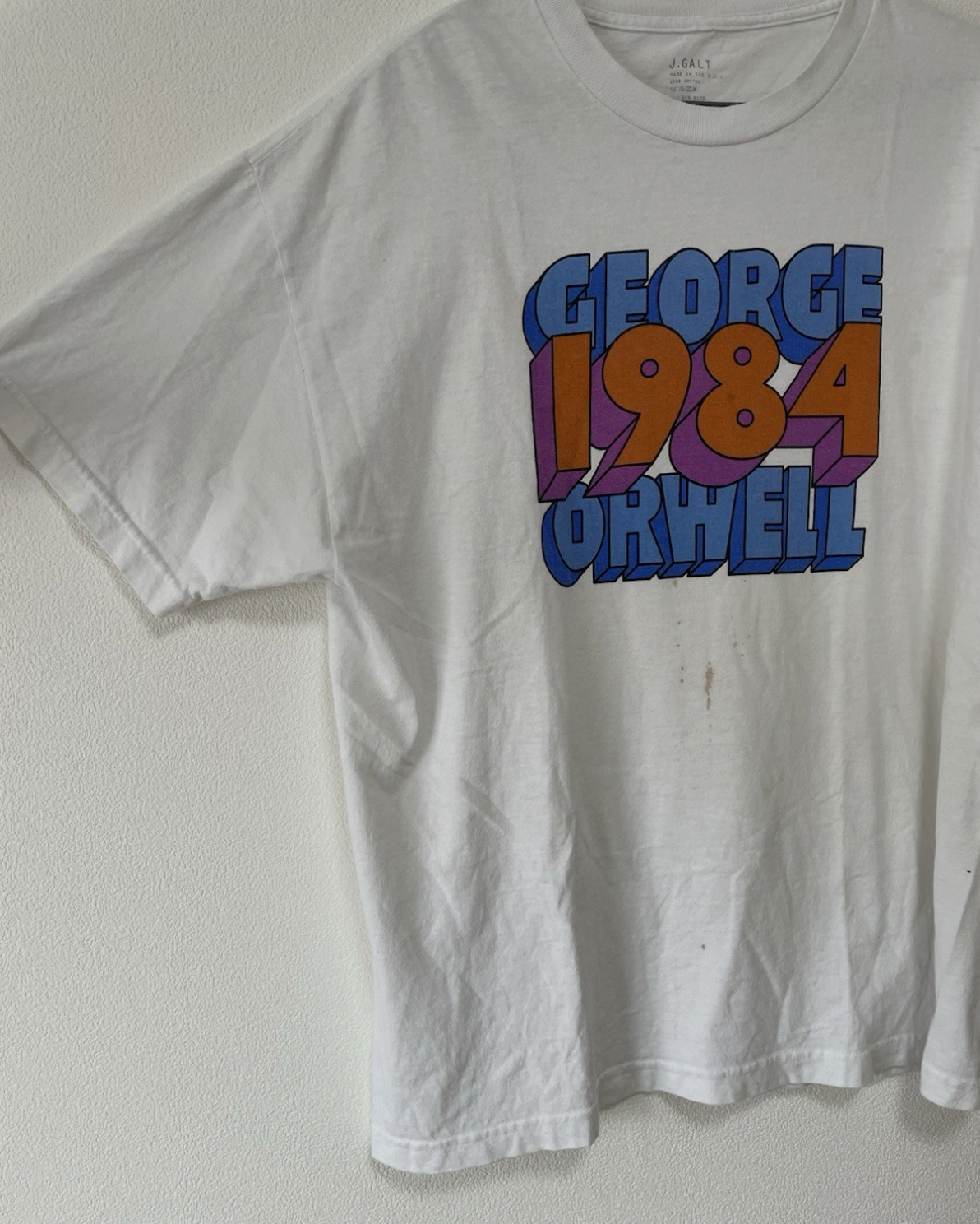 J. ガルト ジョージ・オーウェル 1984 ヴィンテージ Tシャツ メンズ XL
