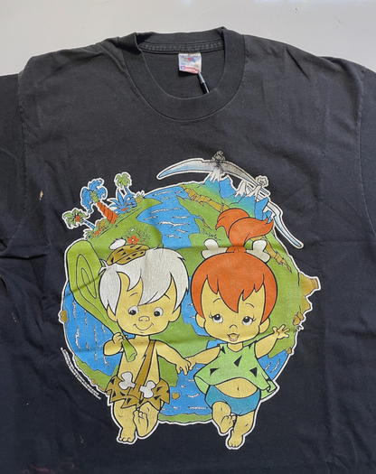 フリントストーン バムバム ペブルズ ハンナ・バーベラ ヴィンテージ Tシャツ メンズ L