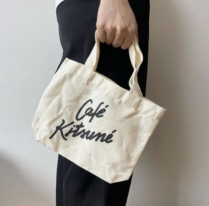 Maison Kitsune 'Cafe Kitsune' Small Canvas Tote Bag
