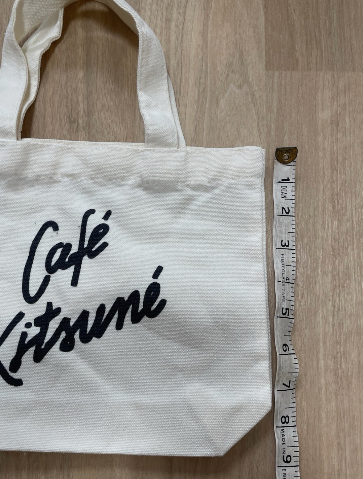 Maison Kitsune 'Cafe Kitsune' Small Canvas Tote Bag