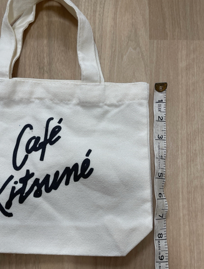 Maison Kitsune 'Cafe Kitsune' Small Canvas Tote Bag