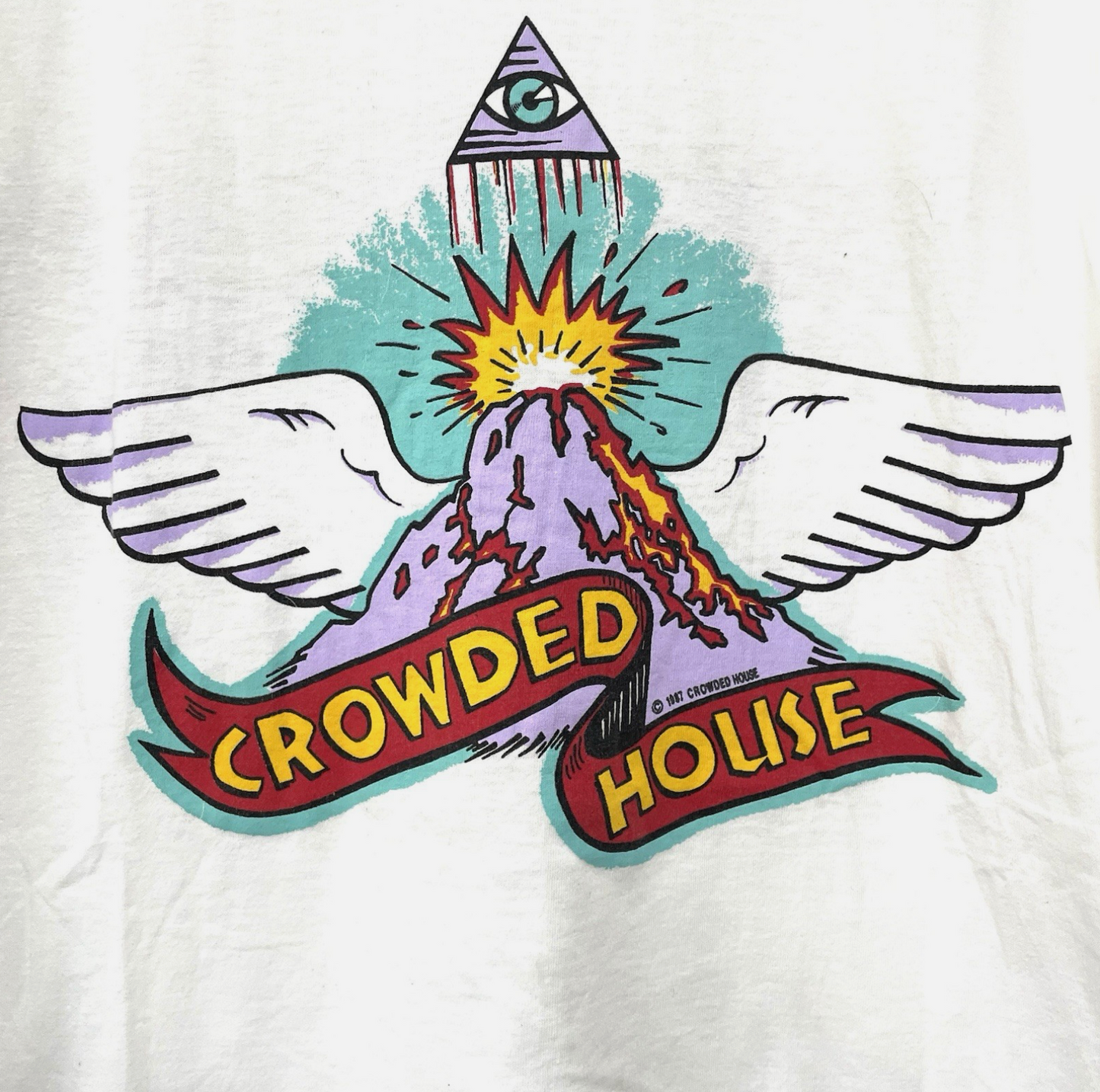 Crowded House 'Farewell To The World'  1996 Vintage T-shirt Mens L