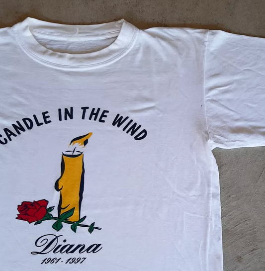 Princess Diana & Elton John 1997 “Candle in The Wind” Vintage T-shirt Mens L
