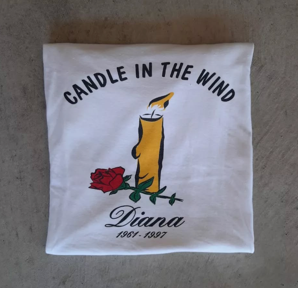 Princess Diana & Elton John 1997 “Candle in The Wind” Vintage T-shirt Mens L