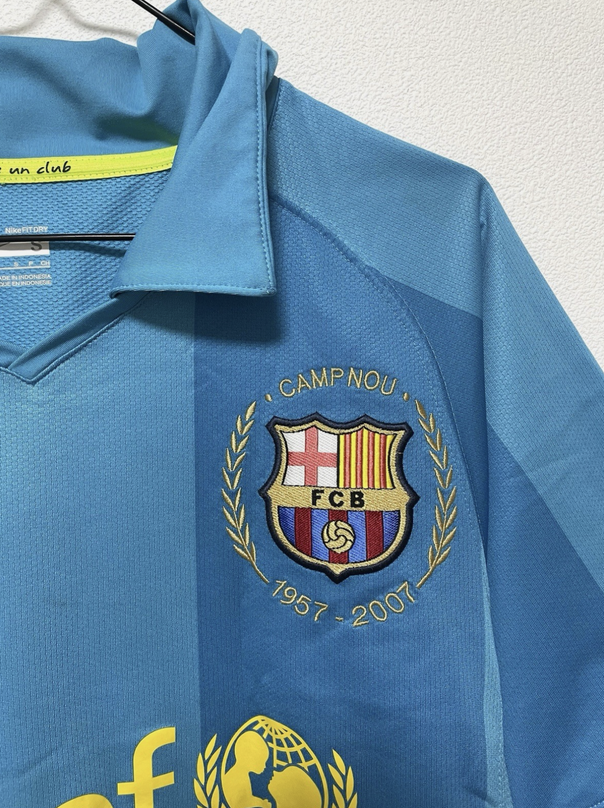 Nike Barcelona 2007/08 Soccer Jersey Anniversary Shirt Mens S