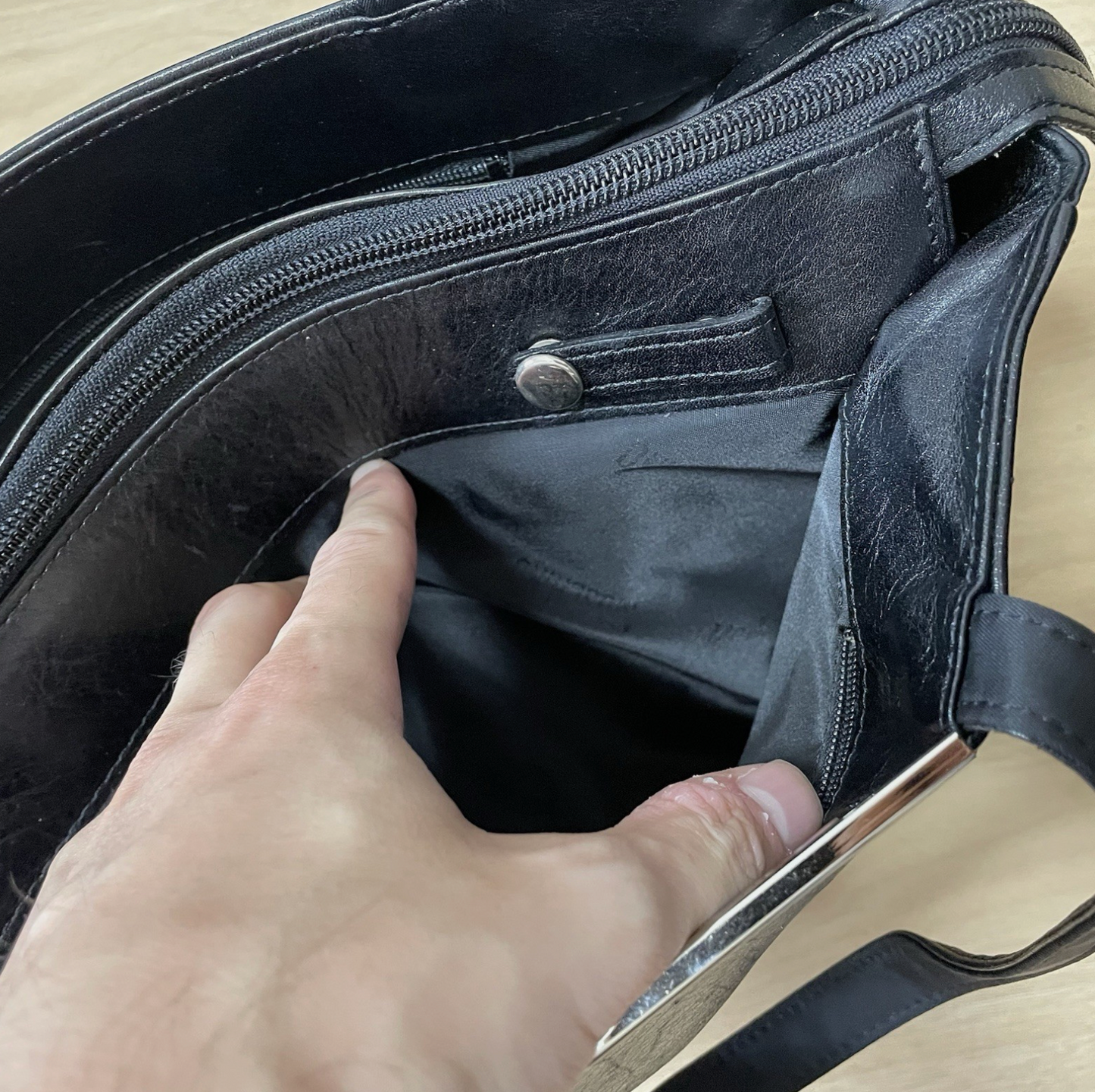 ヴィンテージ ロンシャン バッグ ポーチ ケース トイレタリー 化粧台 レザー モノグラム ブラウン 90年代