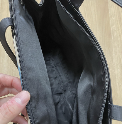 ヴィンテージ ロンシャン バッグ ポーチ ケース トイレタリー 化粧台 レザー モノグラム ブラウン 90年代