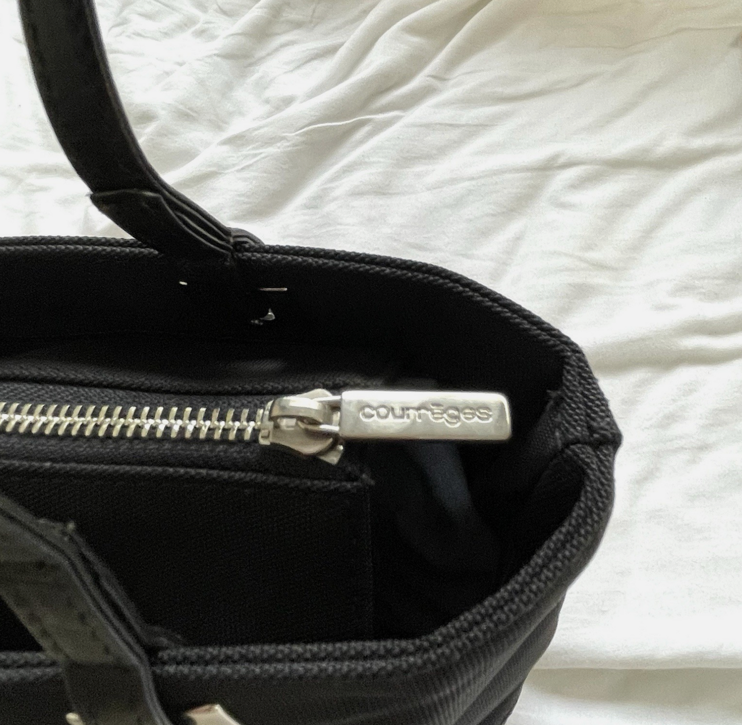 Courreges Paris Vintage Logo Tote Bag Handbag