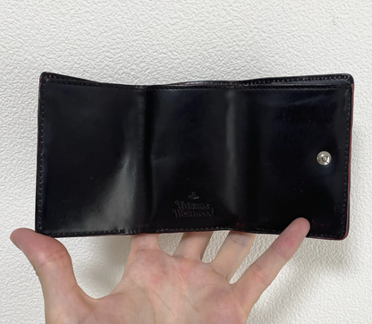 ヴィヴィアン・ウエストウッド アドバン ミニ 三つ折り財布 レザー コインケース ダークブラウン 日本製
