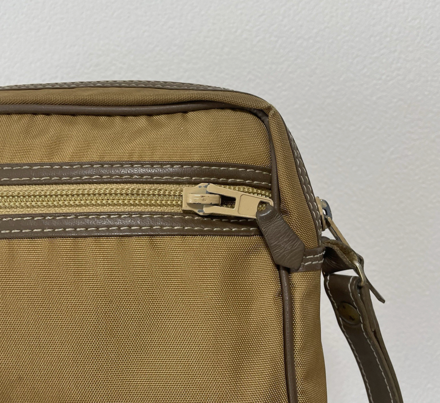 Dunhill Vanity Clutch Travel Accessory Toiletry Bag Brown Canvas Mens Vintage