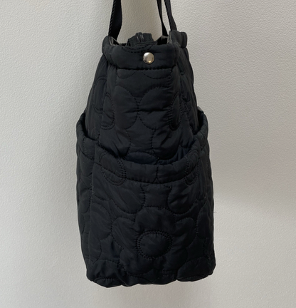 マリークワント 2WAYハンドバッグ ショルダーバッグ ブラック 刺繍フラワー ヴィンテージ Y2K 00年代