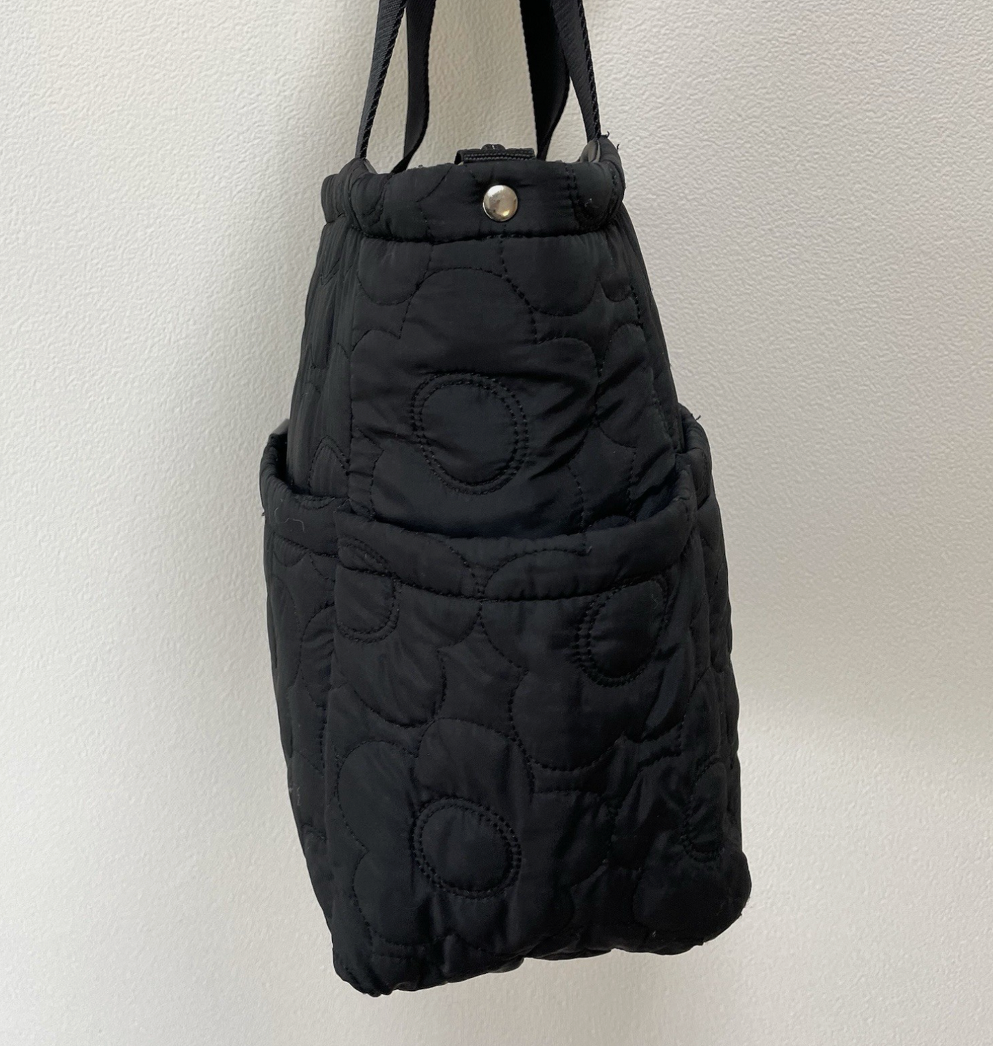 マリークワント 2WAYハンドバッグ ショルダーバッグ ブラック 刺繍フラワー ヴィンテージ Y2K 00年代