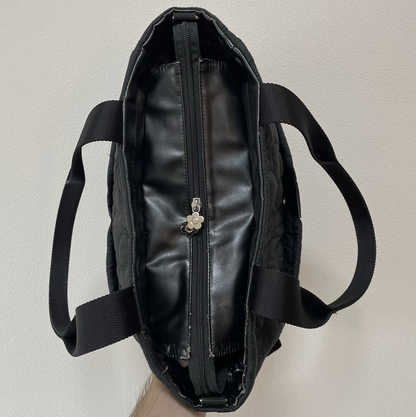 マリークワント 2WAYハンドバッグ ショルダーバッグ ブラック 刺繍フラワー ヴィンテージ Y2K 00年代